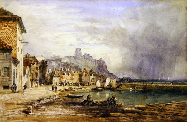 Folkestone (akvarel na papíře) od David Cox