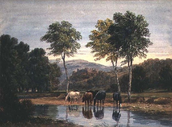 Zámek Goodrich (akvarel na papíře) od David Cox