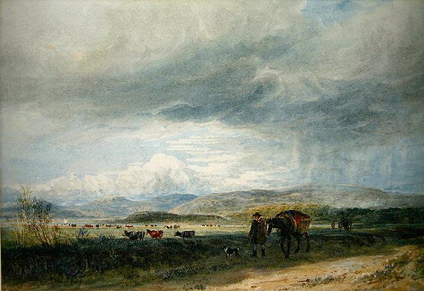 Ludwea Meadows (akvarel na papíře) od David Cox