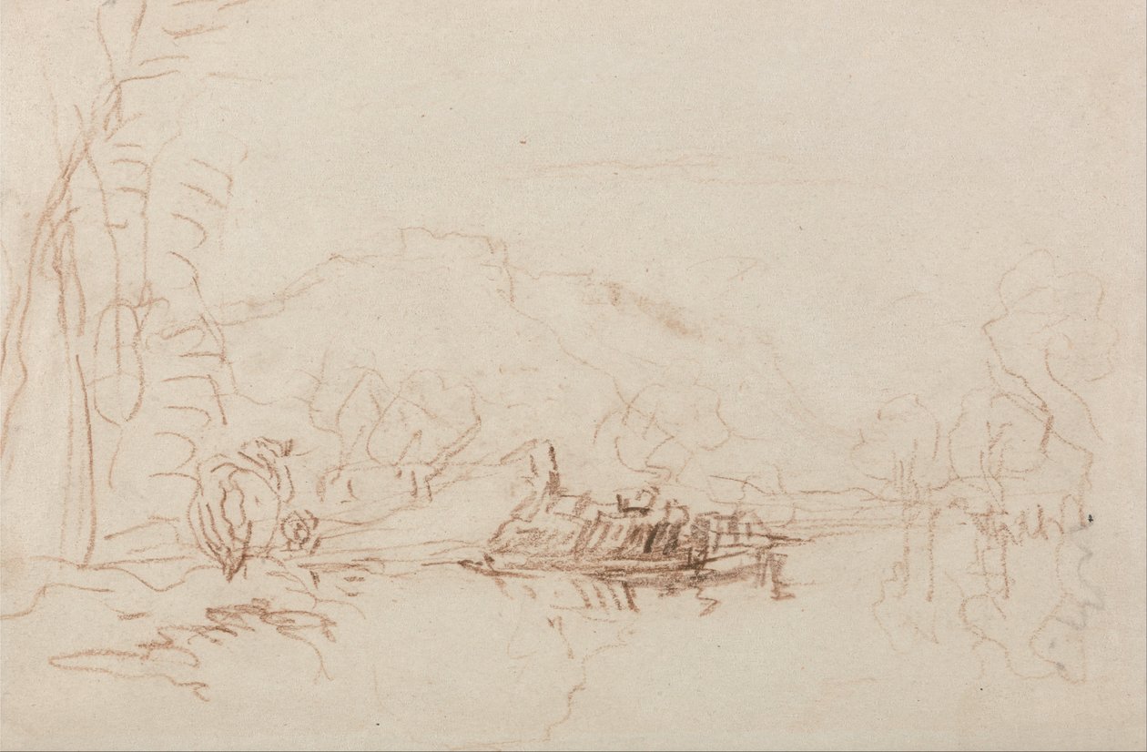 Říční scéna od David Cox
