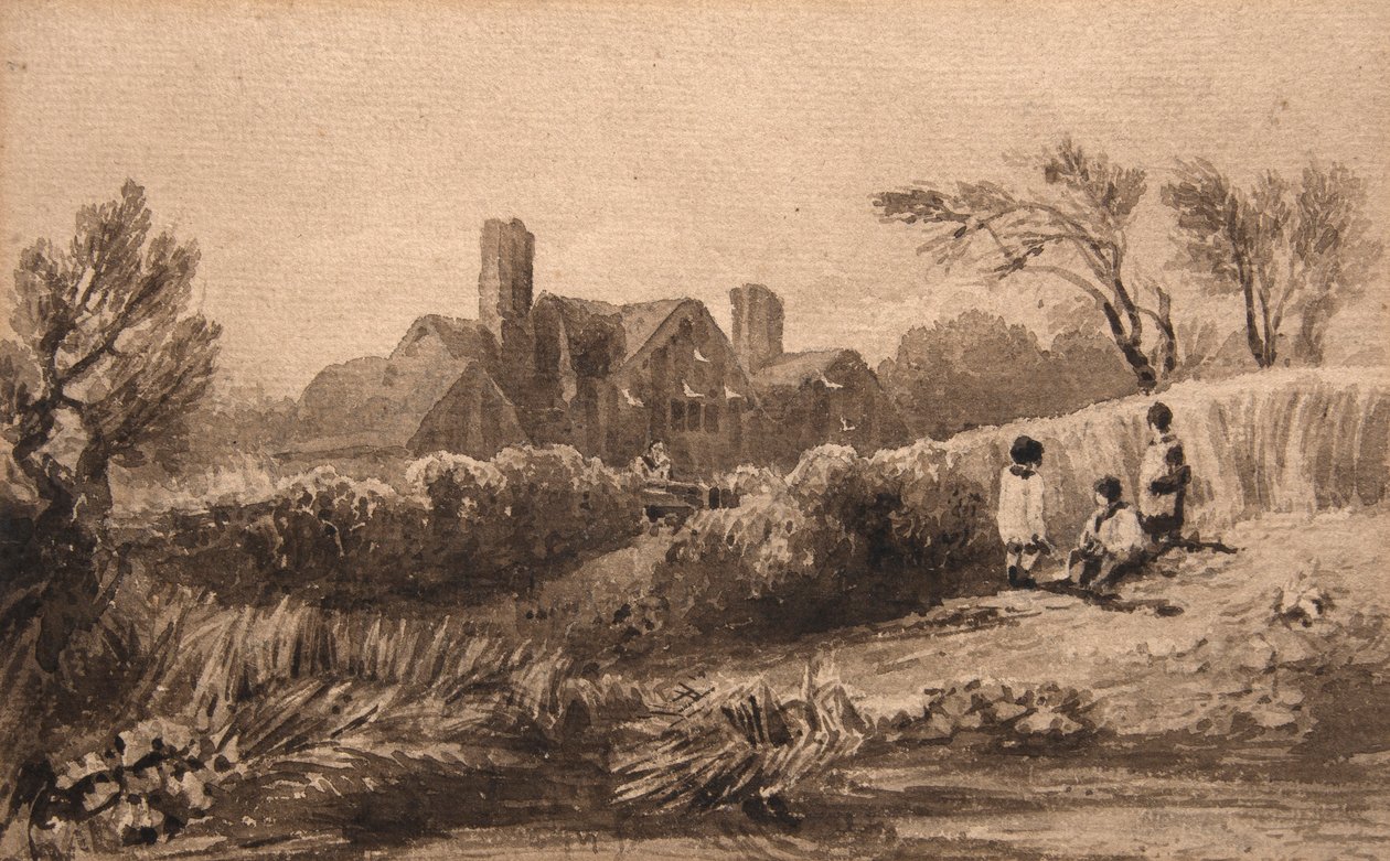 Selly Hill Farm (akvarel) od David Cox