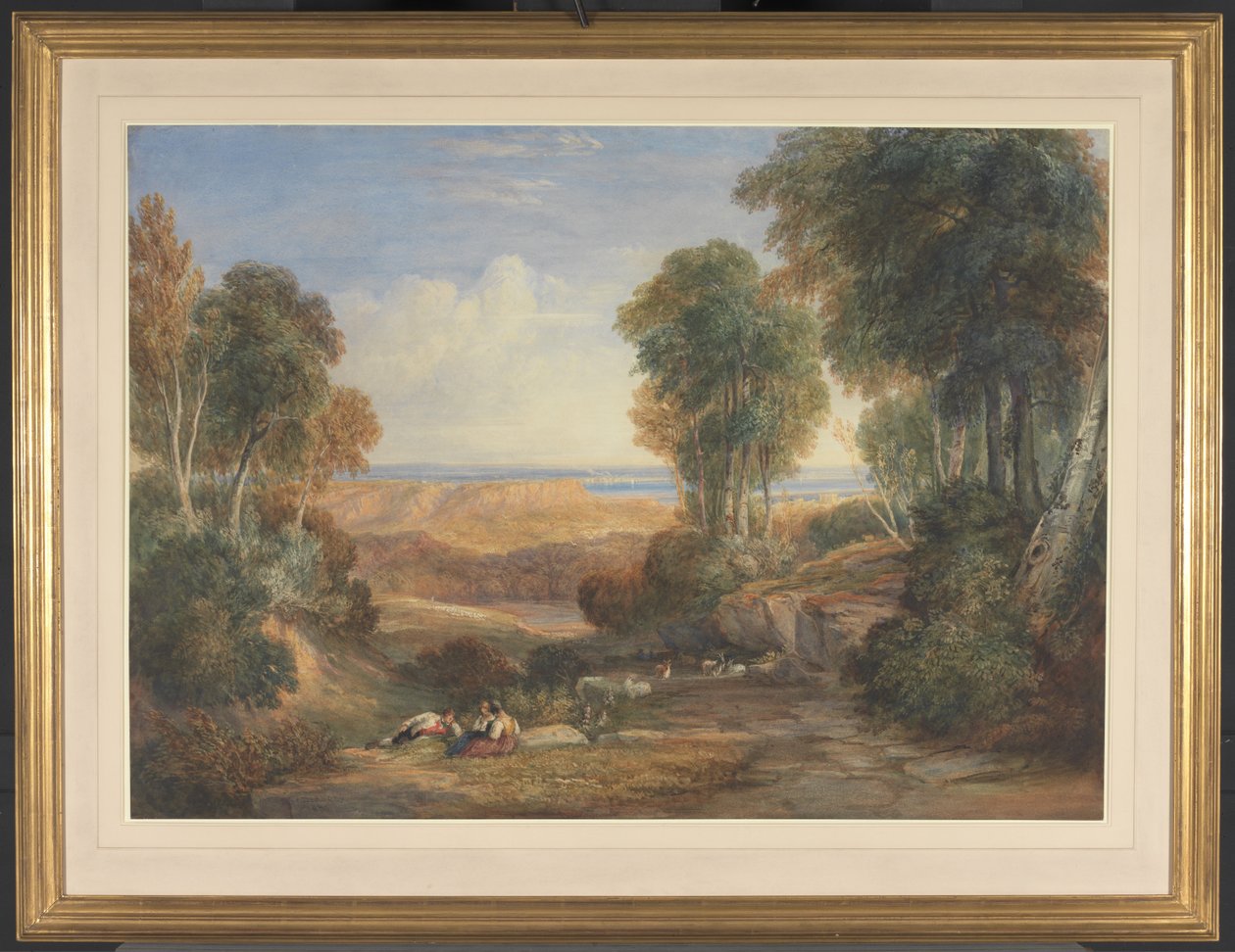 Soutok Severnu a Wye s Chepstowem v dálce od David Cox