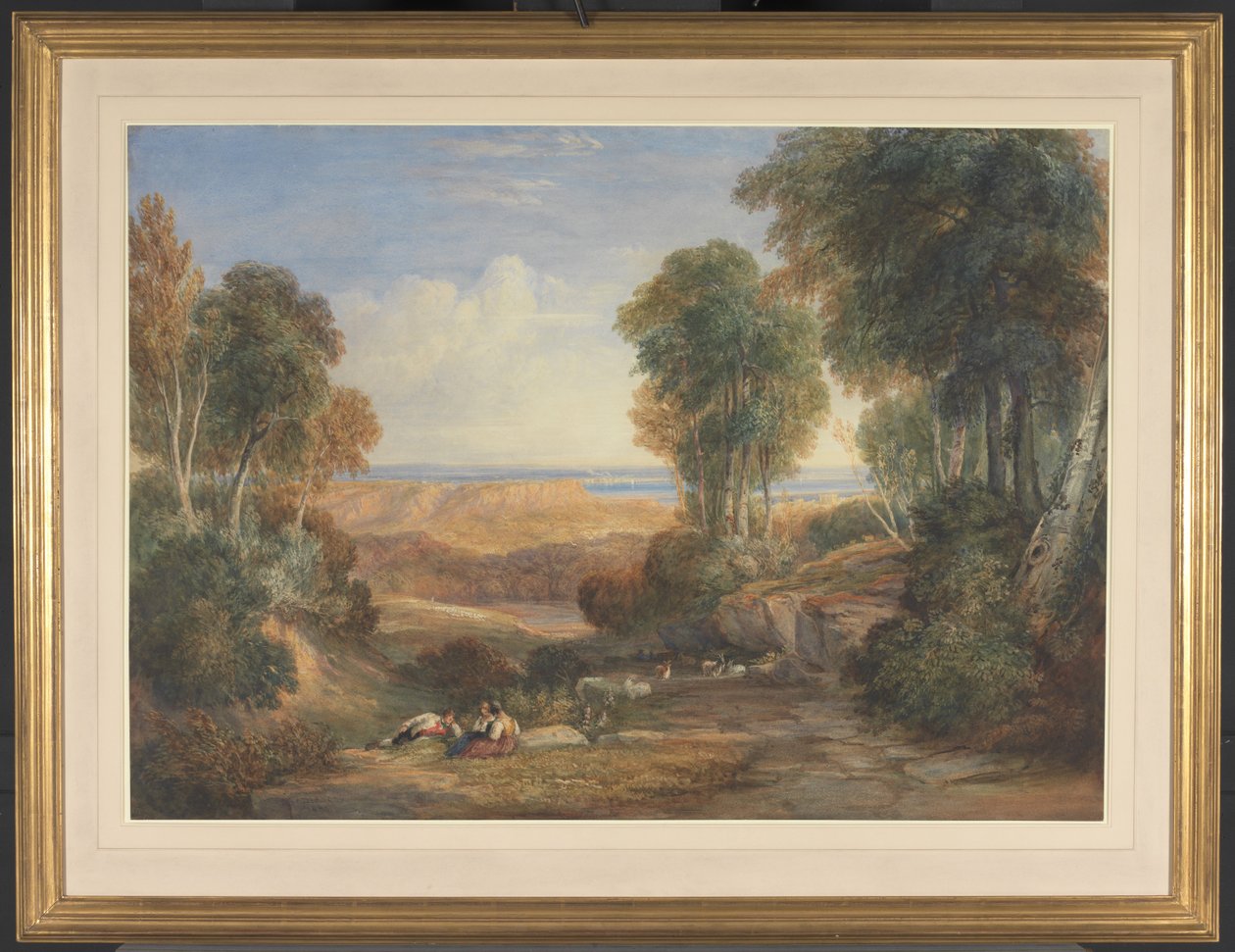 Soutok řek Severn a Wye s Chepstowem v dálce od David Cox