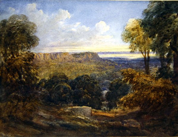 Pohled na Bristolský kanál, cca 1828 (akvarel na papíře) od David Cox