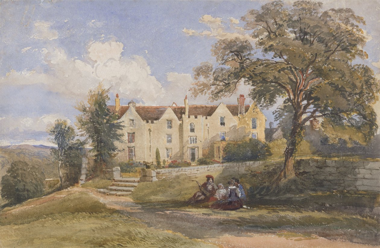 Skupina sedí na půdě velkého domu od David Cox Jr.