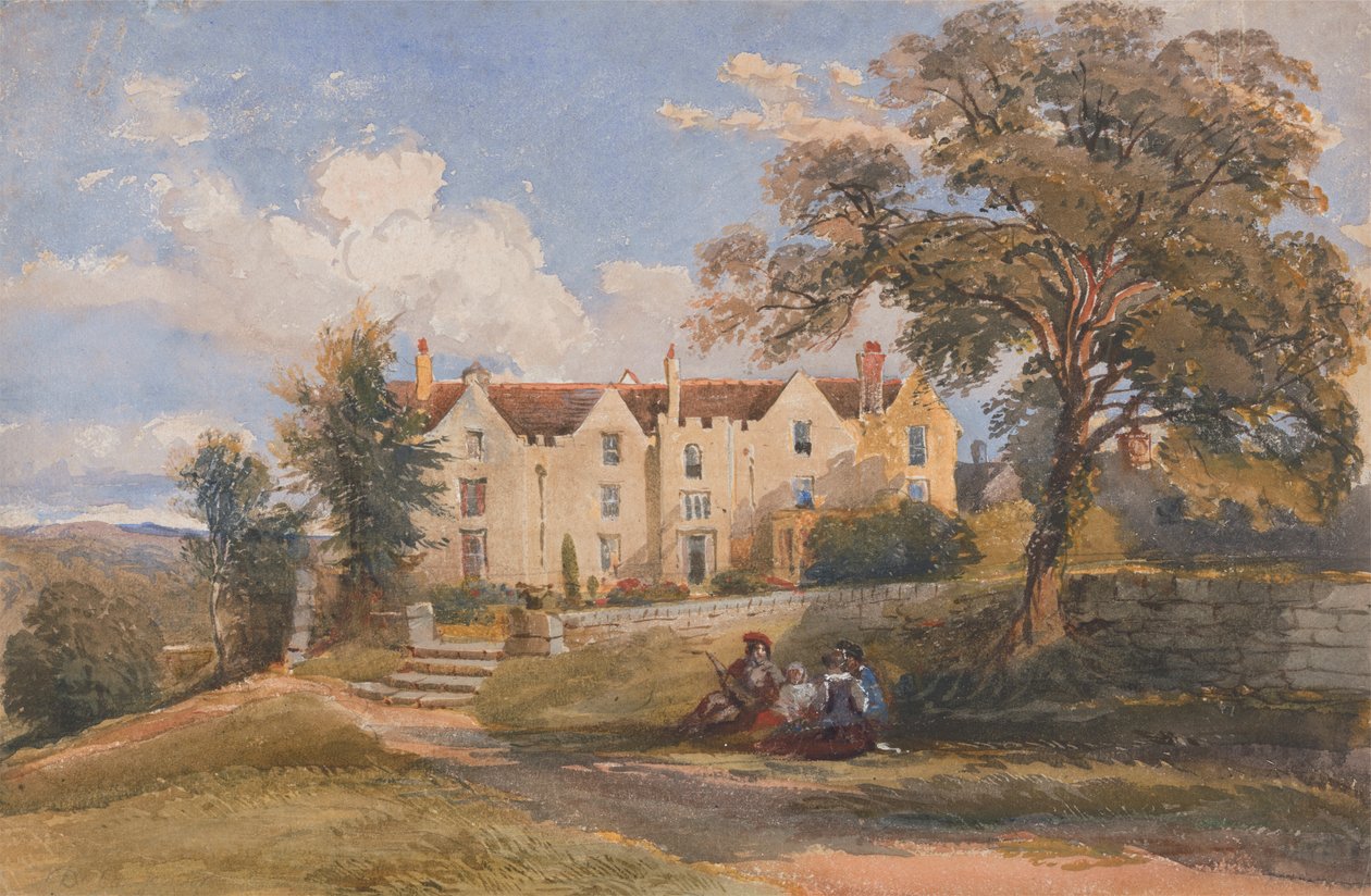 Skupina sedí na půdě velkého domu od David Cox Jr.