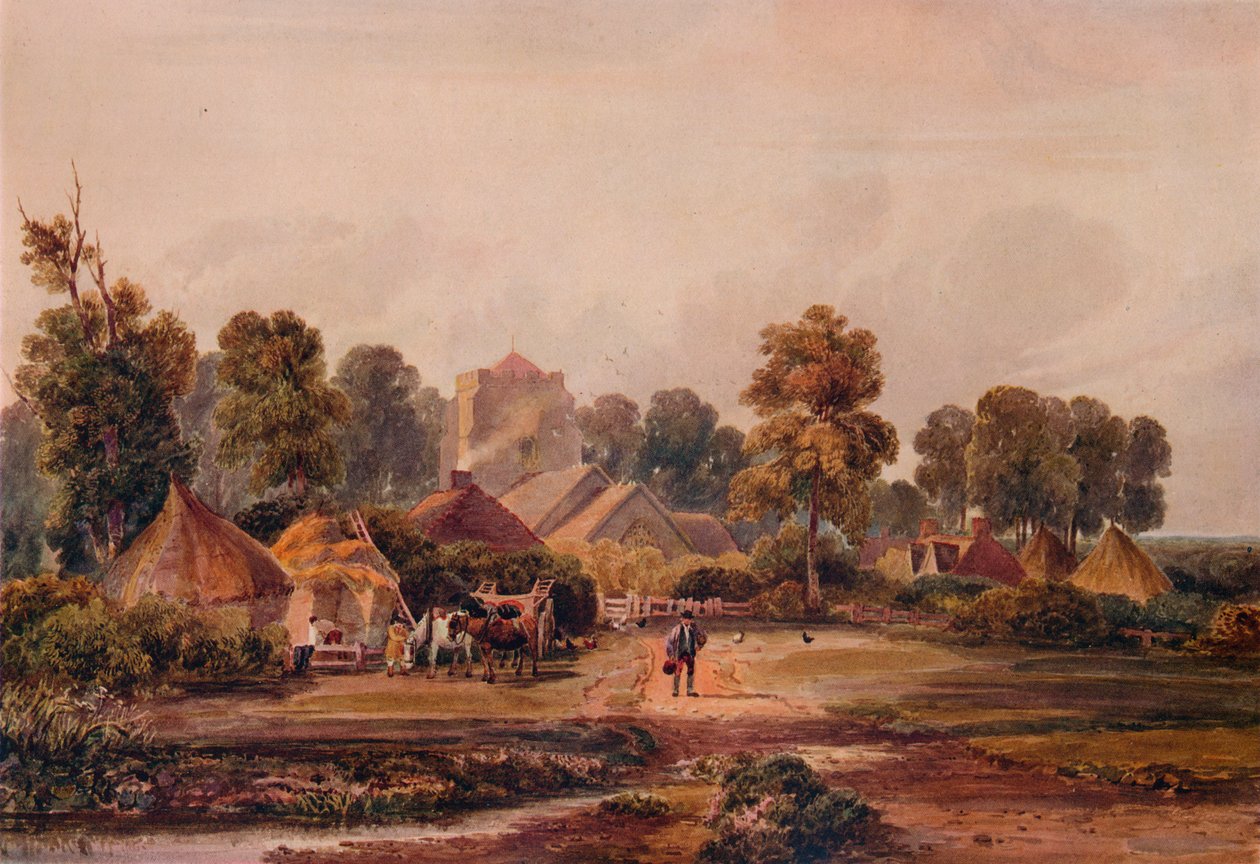 Farma Worcestershire, c1848 od David Cox the elder