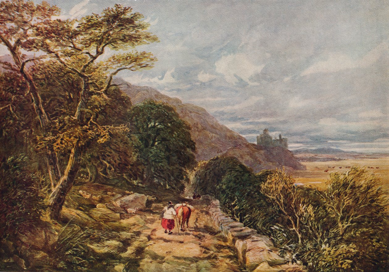Country Track vedoucí k hradu Harlech, 19. století, 1938 od David Cox the elder