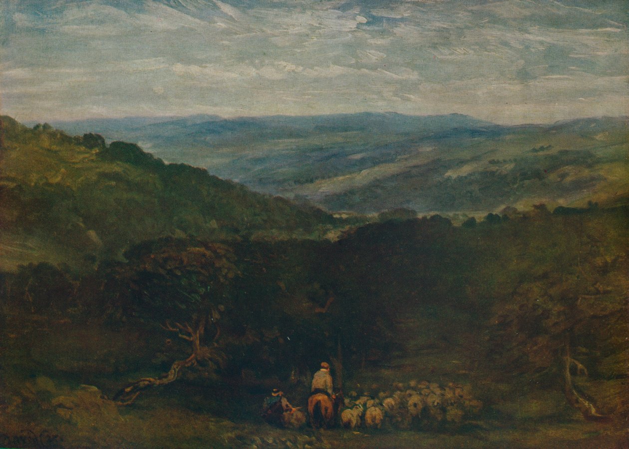V parku, Bolton Bridge, c1852 od David Cox the elder