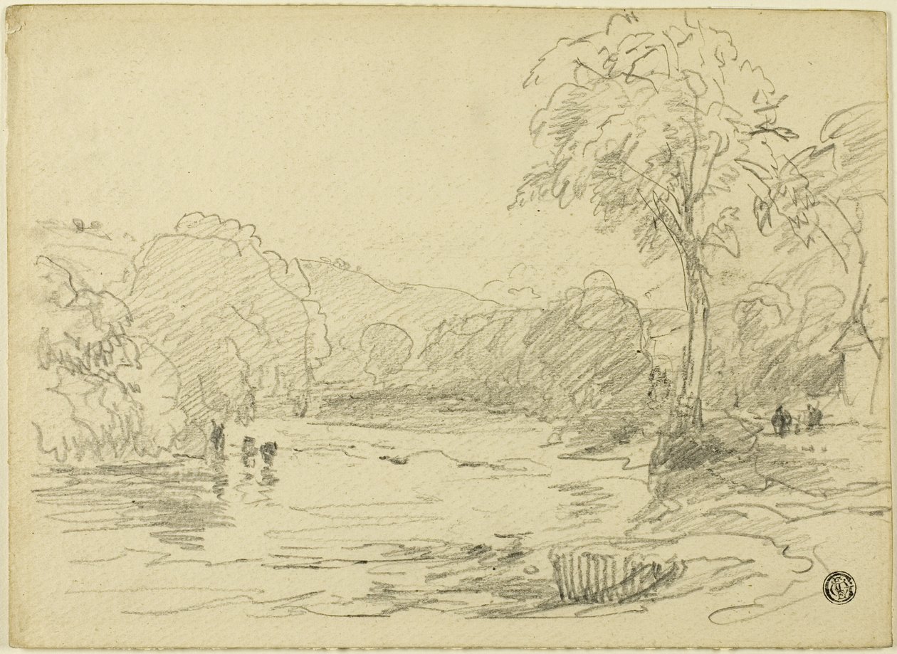 Říční scéna od David Cox the elder