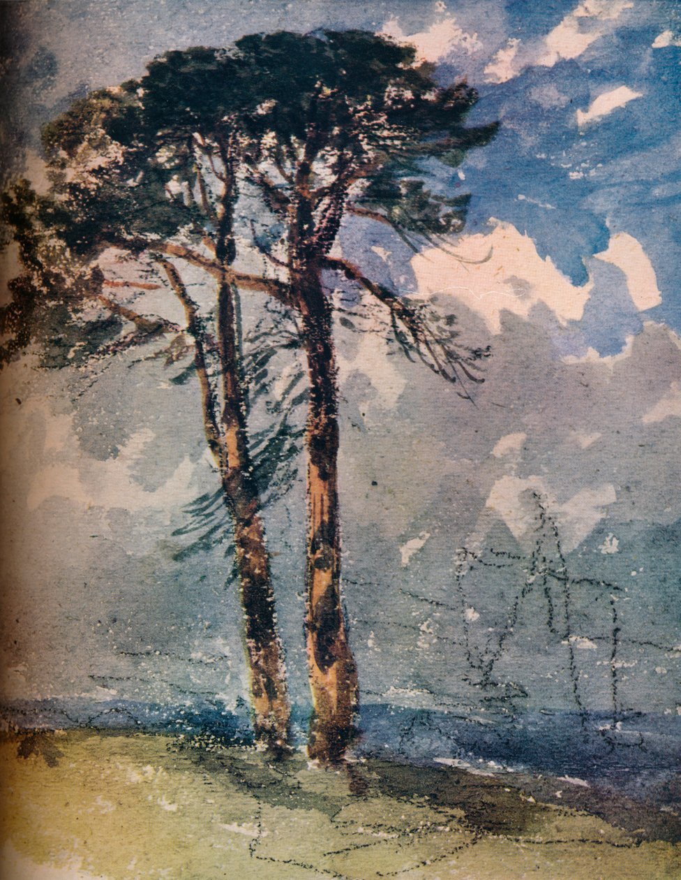 Skotské jedle, 1805 od David Cox the elder