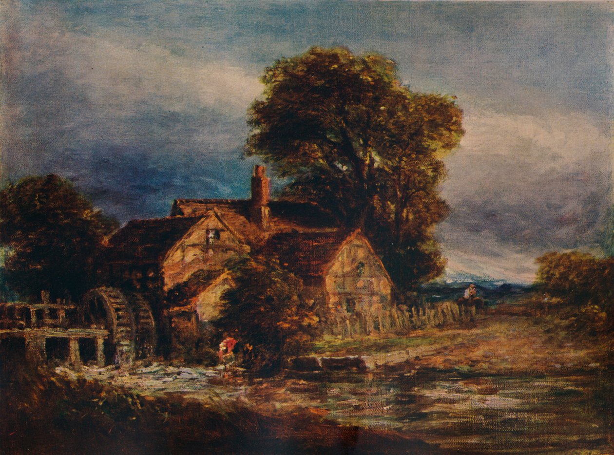 Vodní kolo, c1839 od David Cox the elder