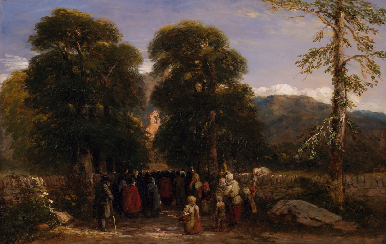 Velšský pohřeb, 1848. od David Cox the elder