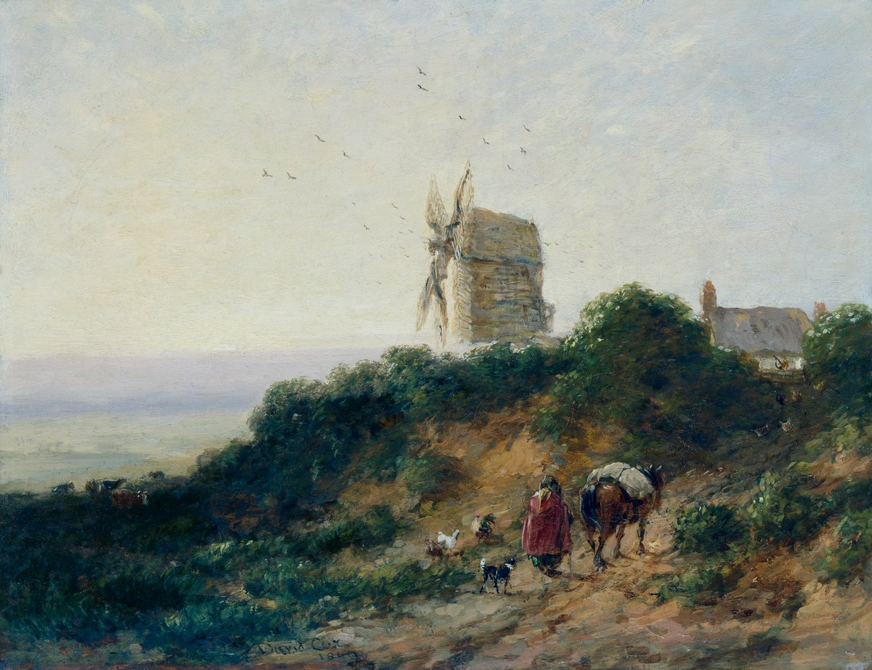 "Cesta ke mlýnu", 1849 od David Cox the elder