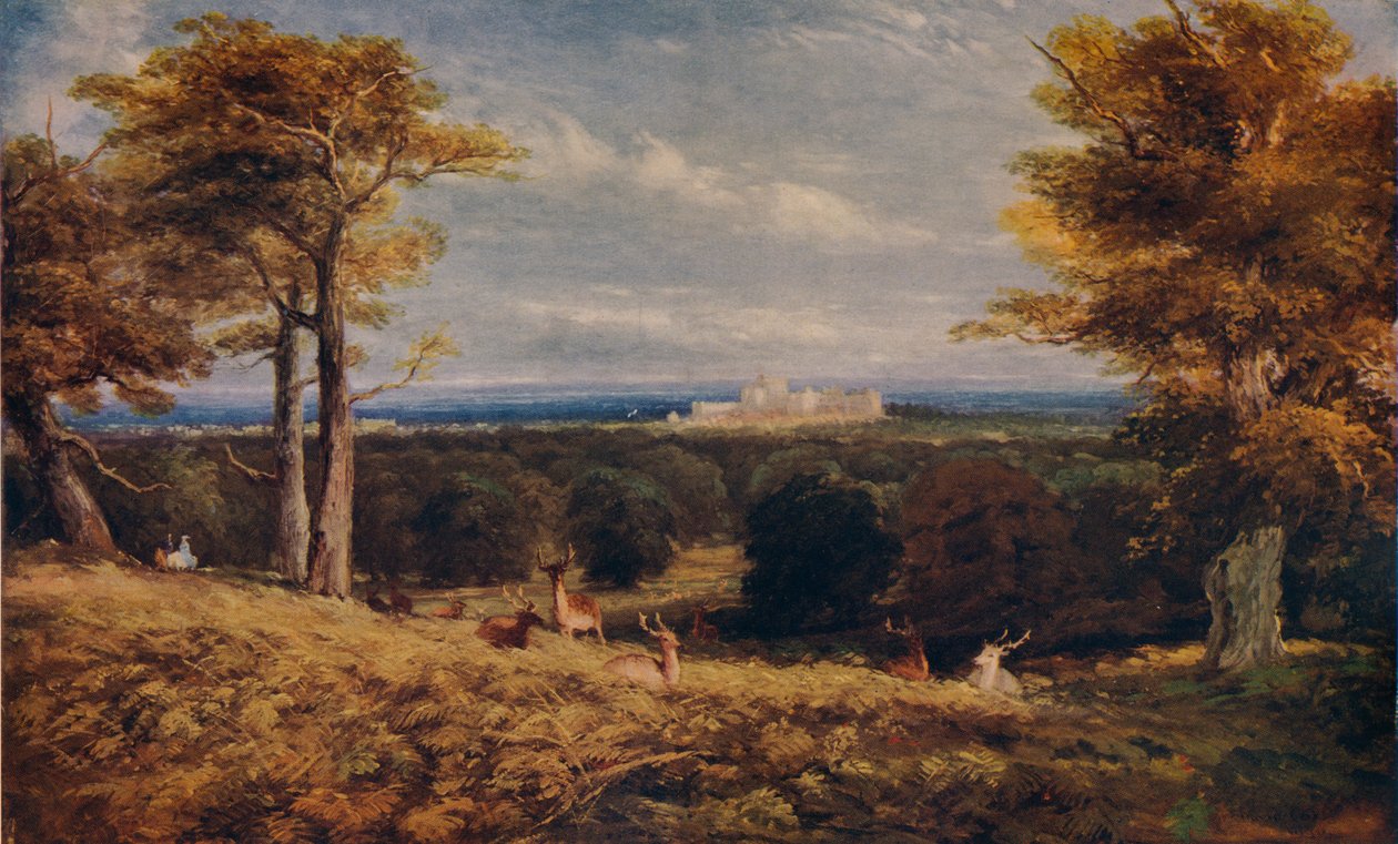 Zámek Windsor z Velkého parku, 1846 od David Cox the elder