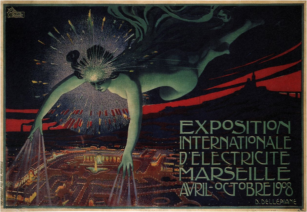 Mezinárodní výstava elektřiny, Marseille, 1908 od David Dellepiane