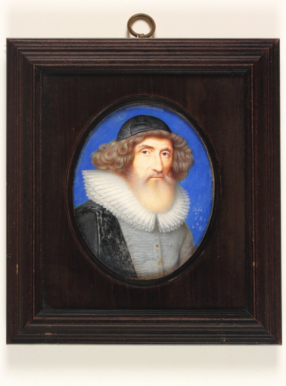 Inigo Jones, 68 let (akvarel na pergamenu) od David Des Granges
