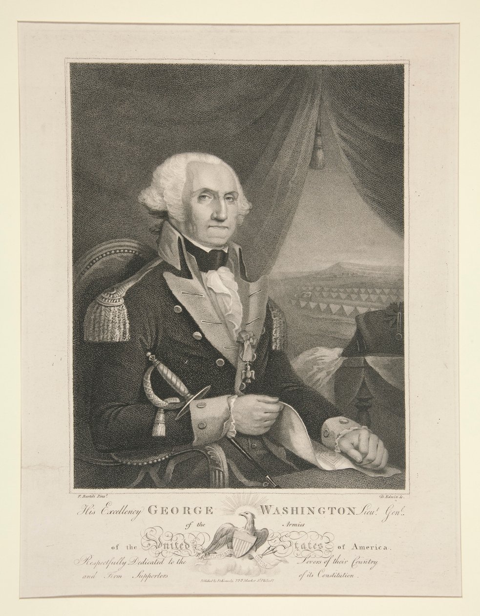 Jeho Excelence George Washington Lieu.t Gen.l od David Edwin
