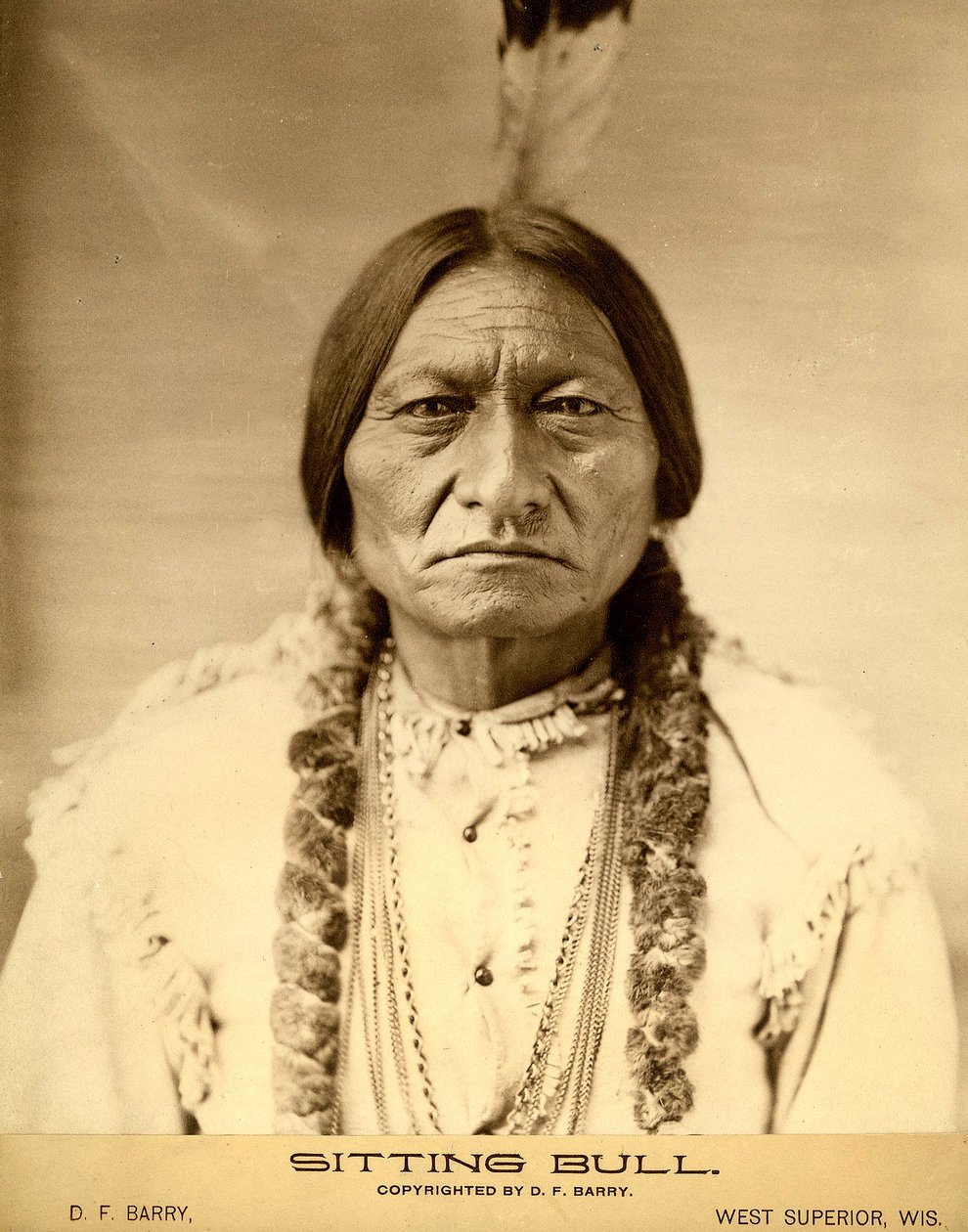Sedící býk (1834-1890) Američan Dakota Siouxský indiánský náčelník (indické jméno Tatanka Iyotake) fotografie Davida F. Barryho od David Frances Barry