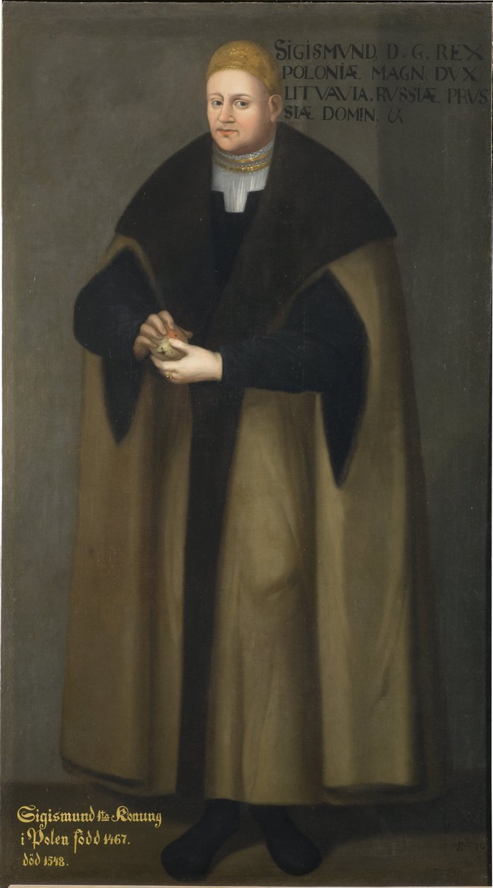 Sigismund I. Starší, král Polska a velkovévoda Litvy - Portrét Zikmunda I. Polska (1467-1548), Frumerie, David (1641-1677). olej na plátně od David Frumerie