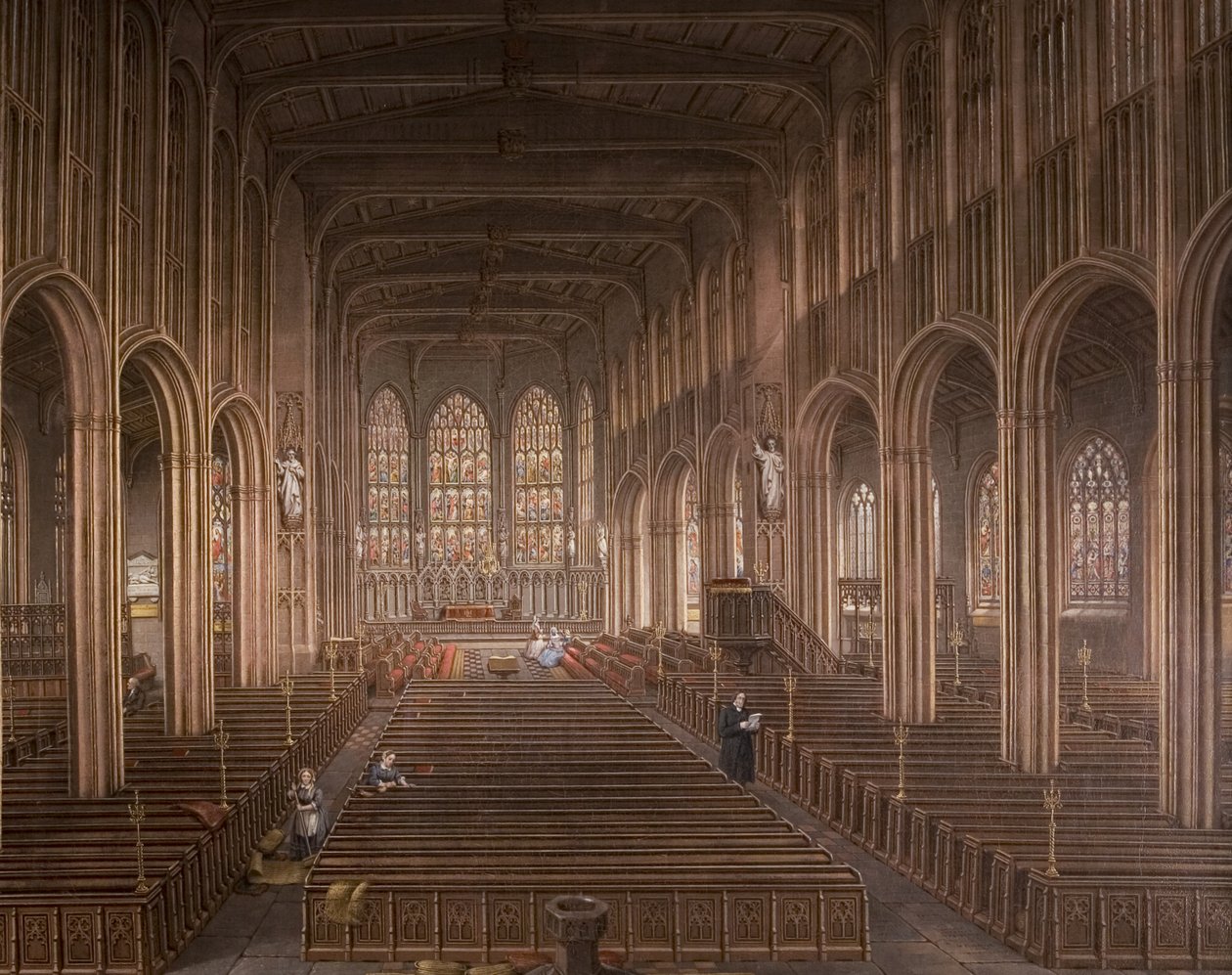 Interiér kostela St. Michaels, Coventry, 1862 od David Gee
