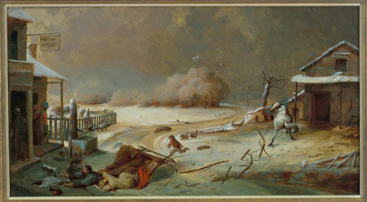 Dům na půli cesty, 1864 od David Gilmour Blythe
