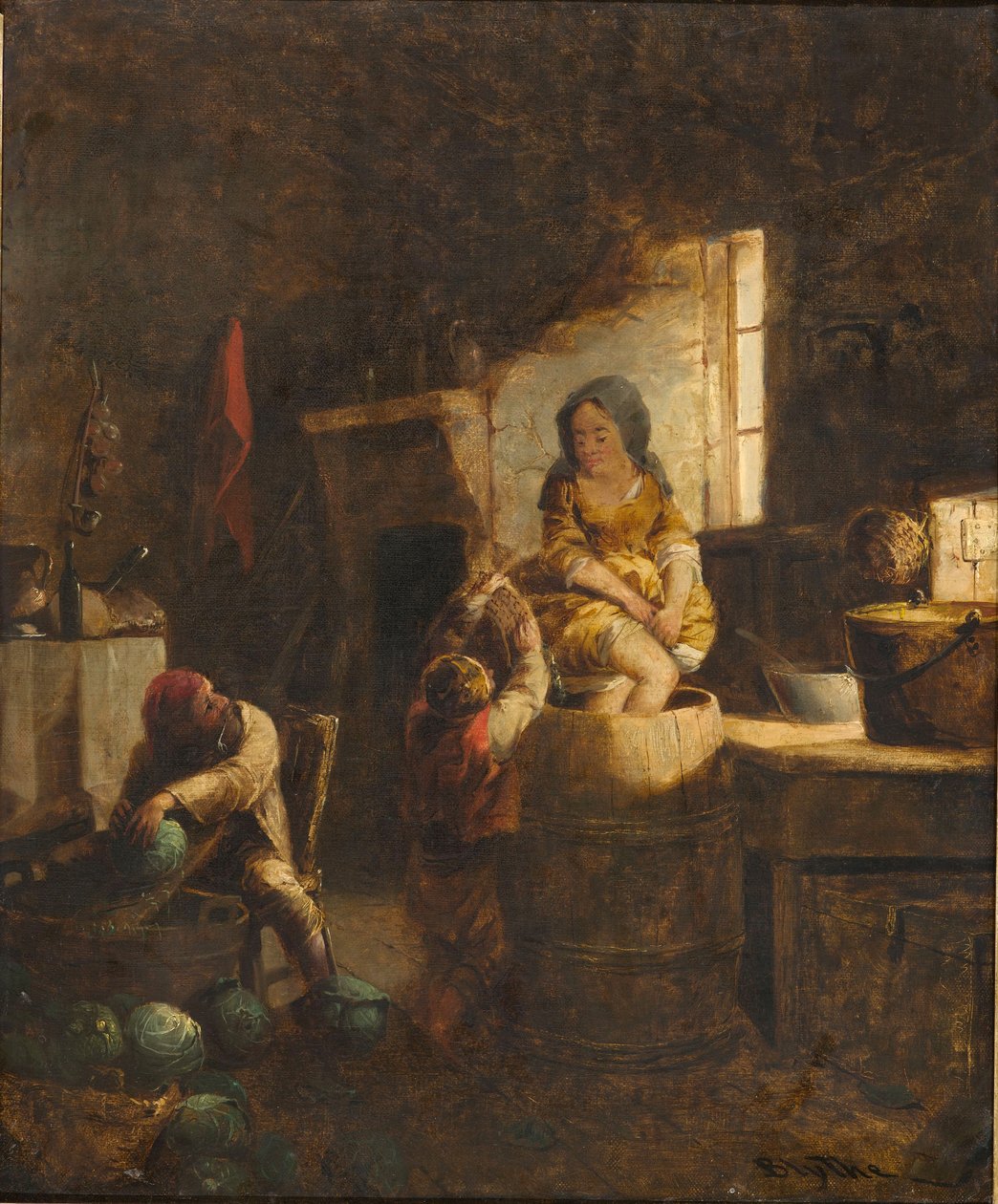 Kraut Making, kolem roku 1859 (olej na plátně) od David Gilmour Blythe