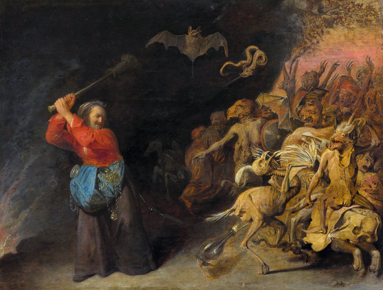 Meg la folle - Mad Meg (De Dulle Griet) od Ryckaert (Rijckaert), David (1612-1661). Olej na plátně, c 1650, Art History Museum, Vienne od David II Ryckaert