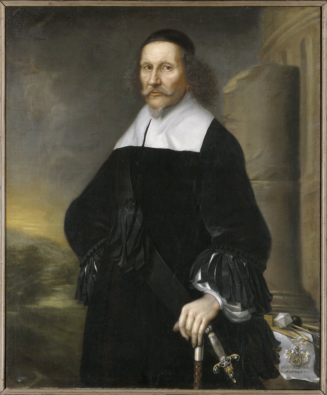 Georg Stiernhielm, poete et linguiste suedois - Portrét Georga Stiernhielma (1598-1672), Ehrenstrahl, David Kloecker (1629-1698). Olej na plátně od David Klöcker Ehrenstrahl