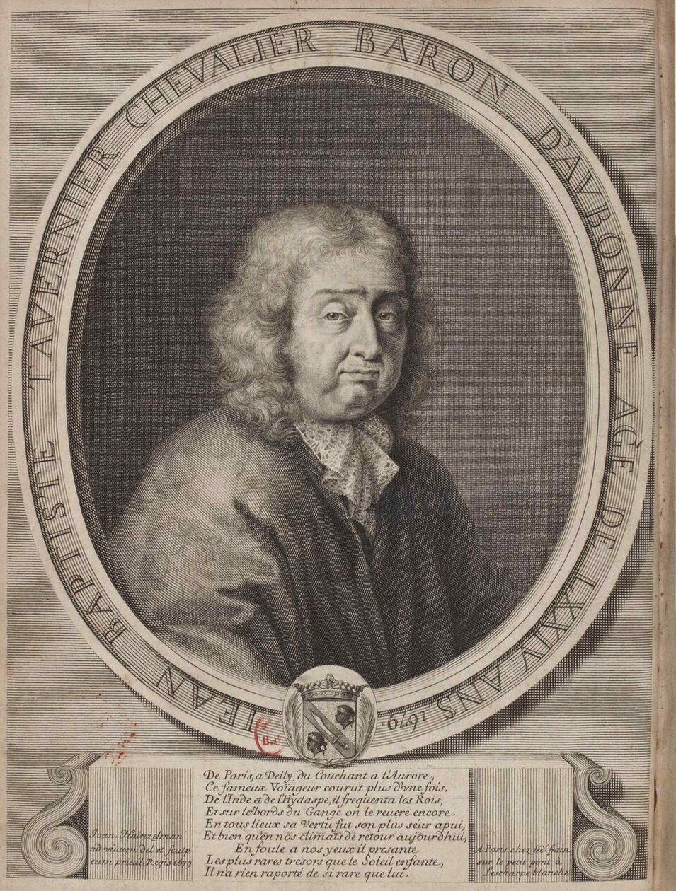 Portrét Jeana-Baptisty Taverniera (1605-1689) od David Klöcker Ehrenstrahl