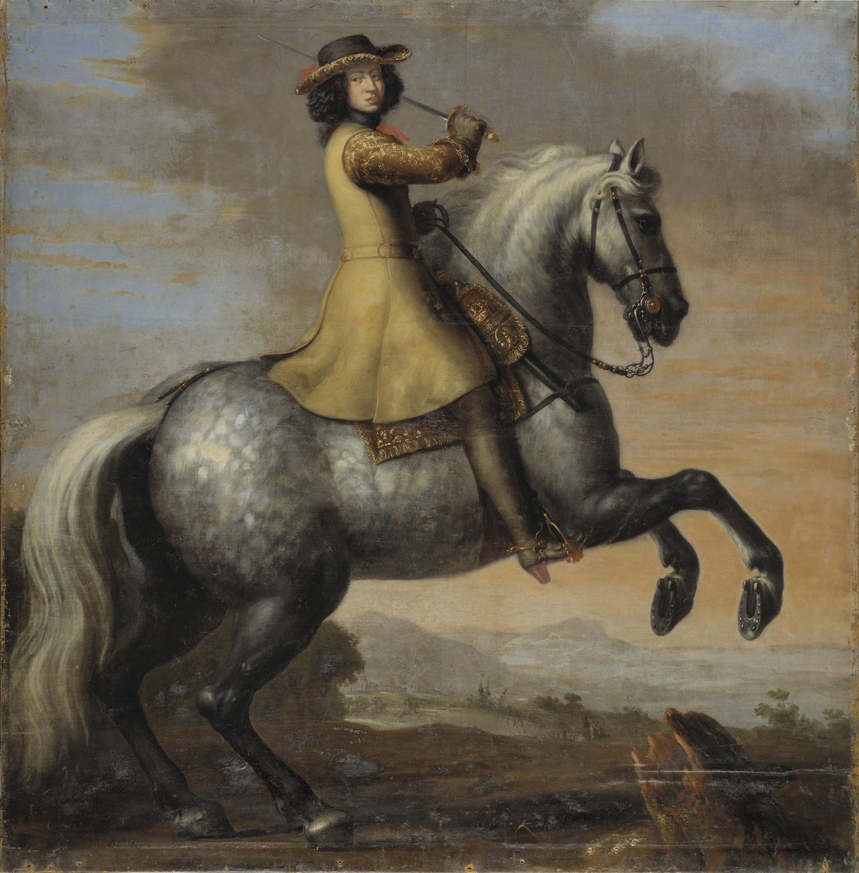 Karel XI., král Švédska, na koni, 1672 od David Klöcker Ehrenstrahl