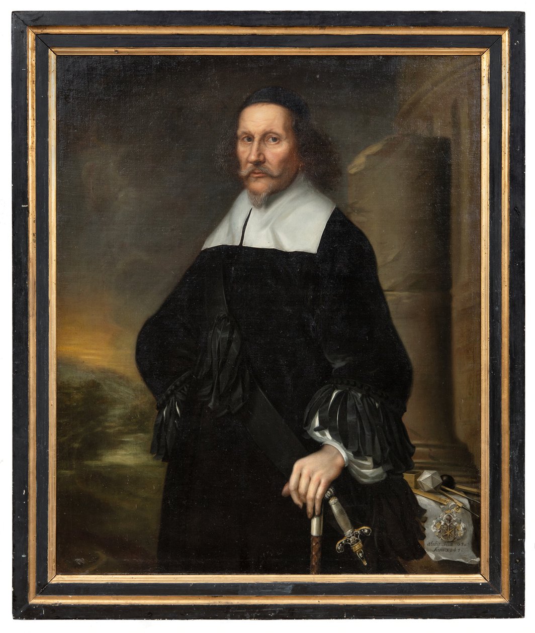 Georg Stiernhielm (1598-1672), národní starožitník, národní archivář a básník, 1663 od David Klöcker Ehrenstrahl