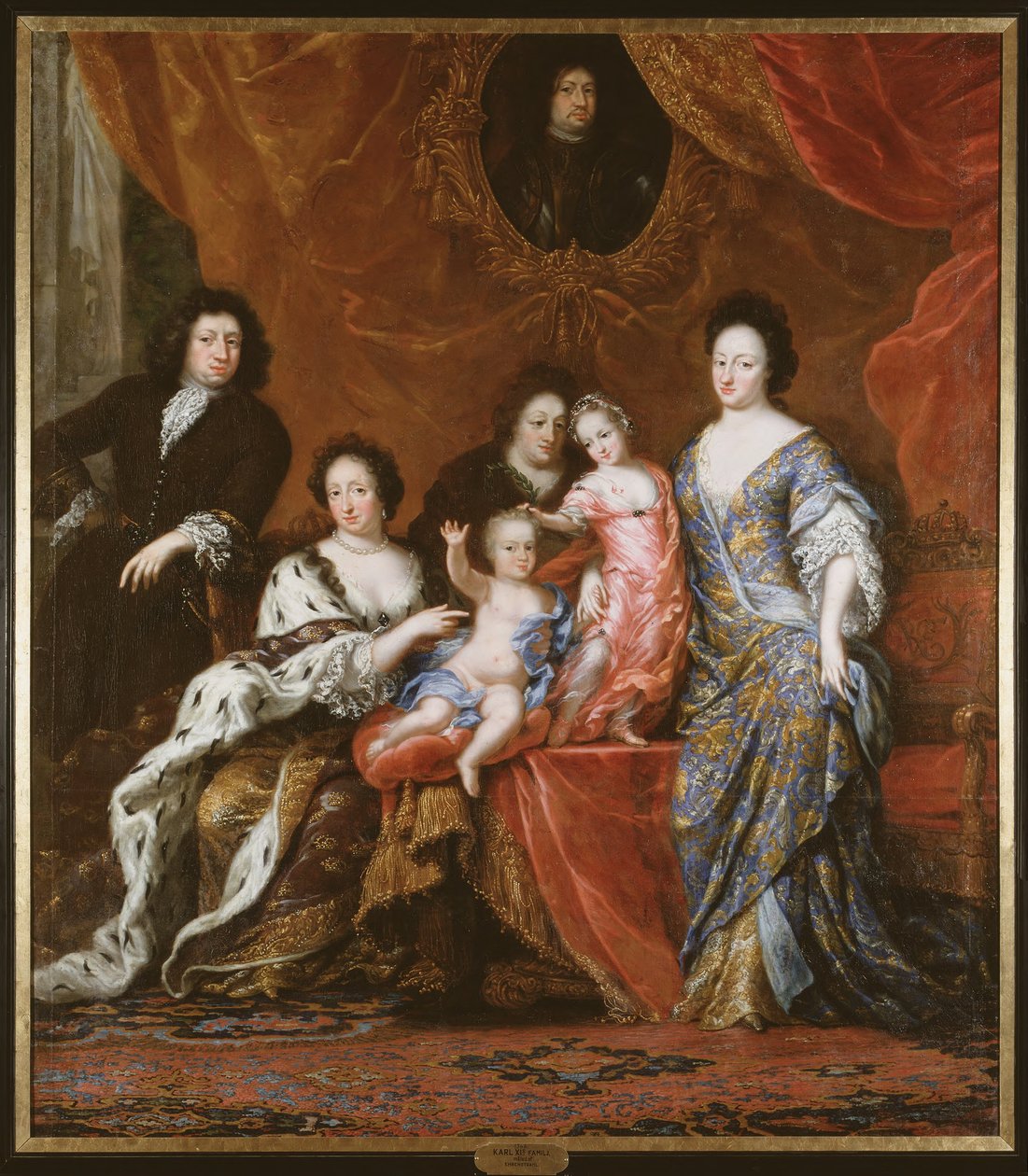 Hedvika Eleonora (1636-1715), princezna holštýnsko-gottorpská, královna švédská, se svou rodinou, 1683 od David Klöcker Ehrenstrahl