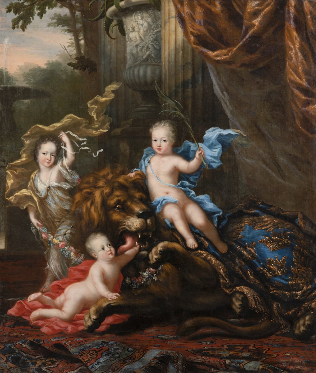 Hedvig Sofia a Gustav, švédská princezna a princ, 1684 od David Klöcker Ehrenstrahl
