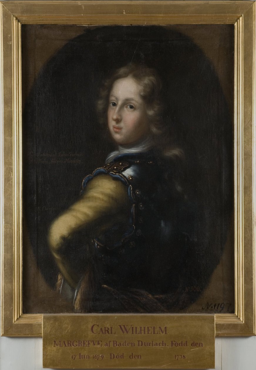 Karel Vilém, 1679-1738, bádensko-durlašský markrabě od David Klöcker Ehrenstrahl