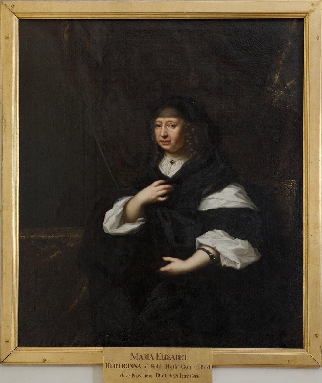 Marie Alžběta, 1610-1684, saská princezna, vévodkyně holštýnsko-gottorpská od David Klöcker Ehrenstrahl