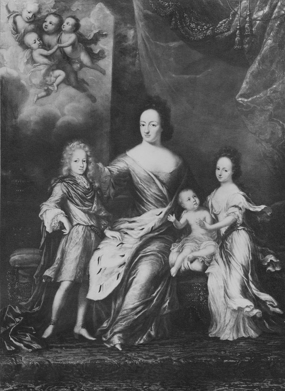 Ulrika Eleonora Starší, 1656-1693, švédská královna se svými dětmi od David Klöcker Ehrenstrahl