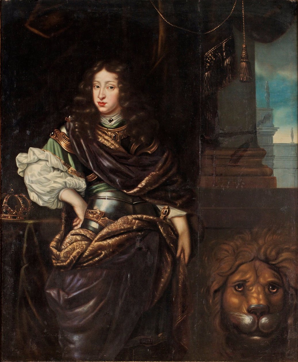 Portrét Karla XI Švédska 1655-1697 od David Klöcker Ehrenstrahl