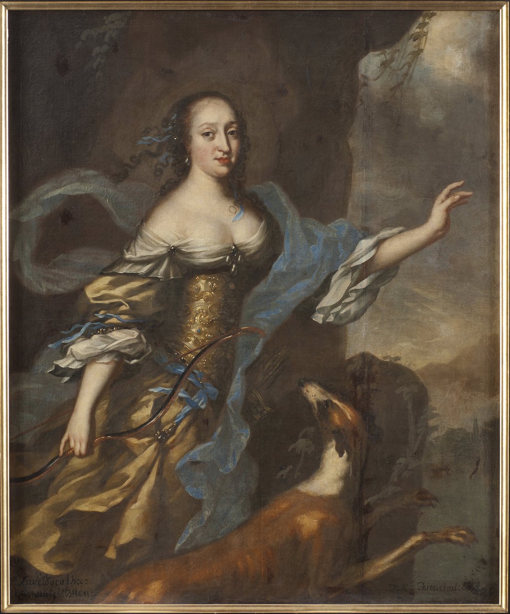 Princesse Anne Dorothee de Holstein Gottorp - Portrét princezny Anny Dorothea z Holštýnska-Gottorpu (1640-1713), Ehrenstrahl, David Kloecker (1629-1698). Olej na plátně. Rozměr: 146 x 122 cm. Národní muzeum Stockholm od David Klöcker Ehrenstrahl