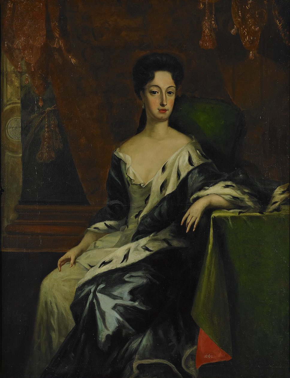 Portrét švédské princezny Hedvigy Sofie, vévodkyně z Holštýnska-Gottorpu 1681-1708, konec 17. stol. od David Krafft von
