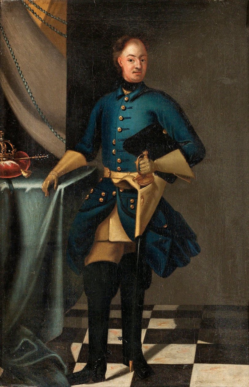 Portrét krále Karla XII Švédska 1682-1718, c. 1716 od David Krafft von