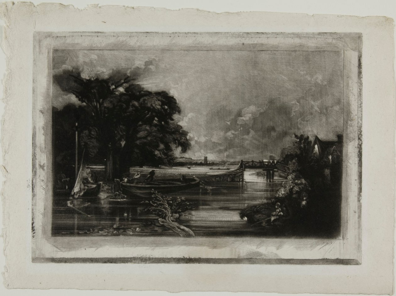 The River Stour z různých předmětů anglické krajinné scenérie od David Lucas