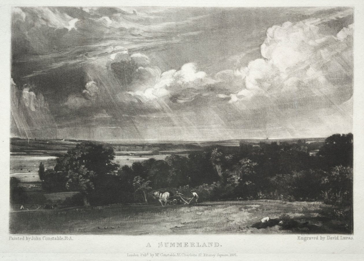Různé předměty krajiny, charakteristické pro anglickou scenérii...A Summerland, 1831. od David Lucas
