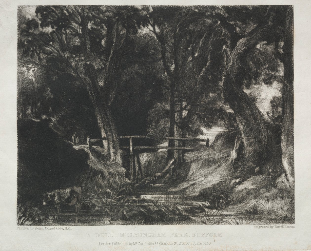 Různé náměty krajiny, charakteristika anglické scenérie z obrázků..., 1830. od David Lucas