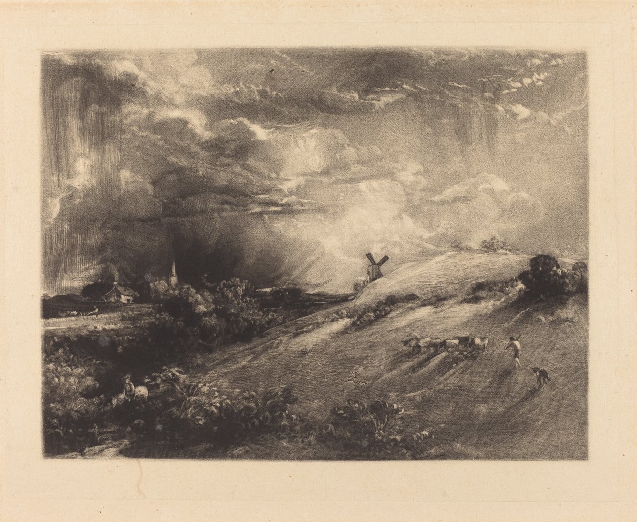 Letní odpoledne, po sprše od David Lucas after John Constable