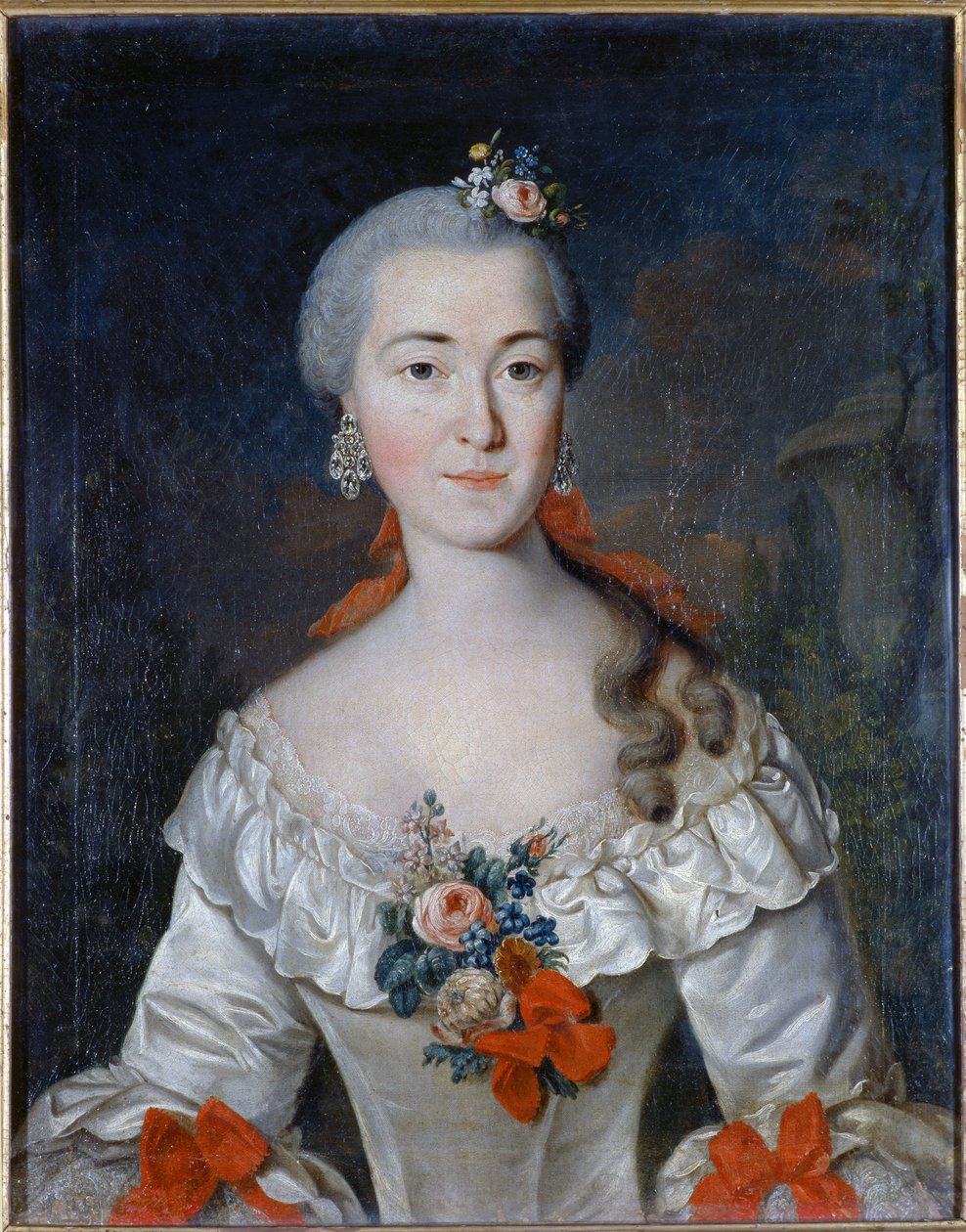 Portrét Marie Ivanovny Tatiščevové (rozené Mamonové) (1730-1794) - Peinture de David Lueders (Luders) (1710-1759), Olej na plátně 1759 Státní Treťjakovská galerie, Moskva 70x56 od David Luders