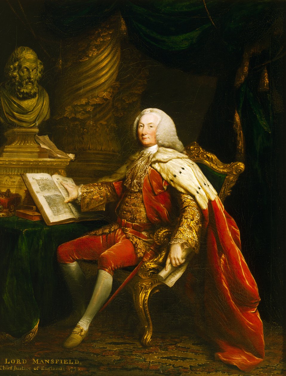 Portrét Williama Murraye, 1. hraběte z Mansfieldu, c1770 od David Martin