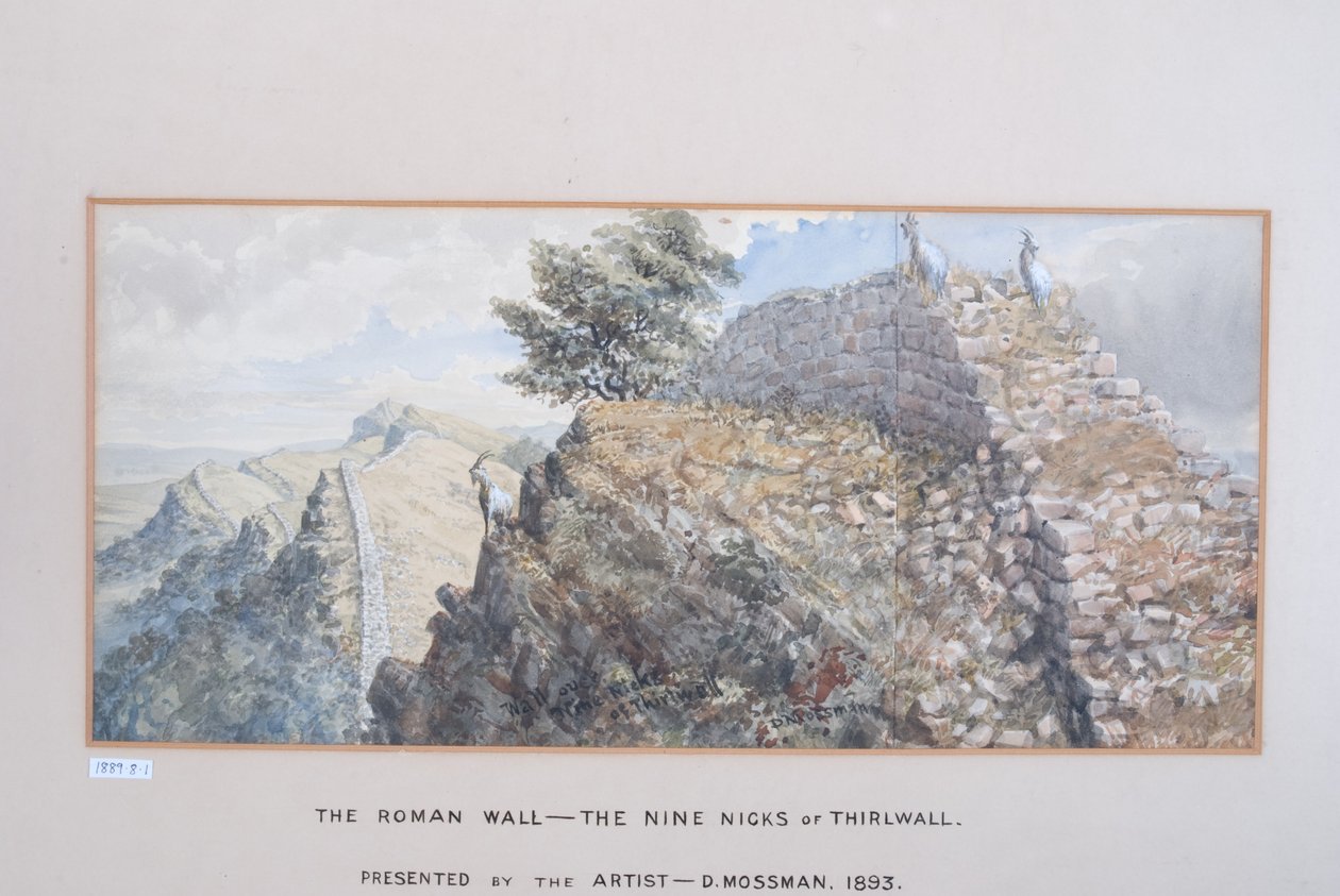 Římská zeď – The Nine Nicks of Thirlwall, 1880-89 (wc na papíře) od David Mossman