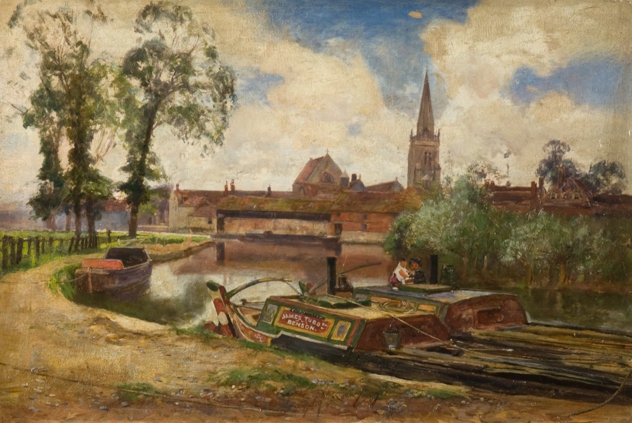 Canal Scene, c.1887 (olej na plátně) od David Murray