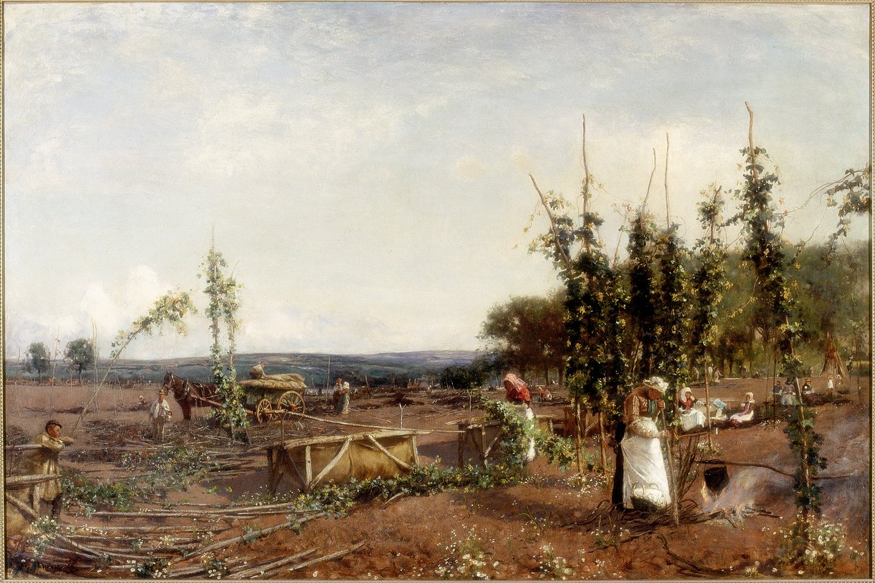 Polední klid v chmelnicích, 1889 od David Murray